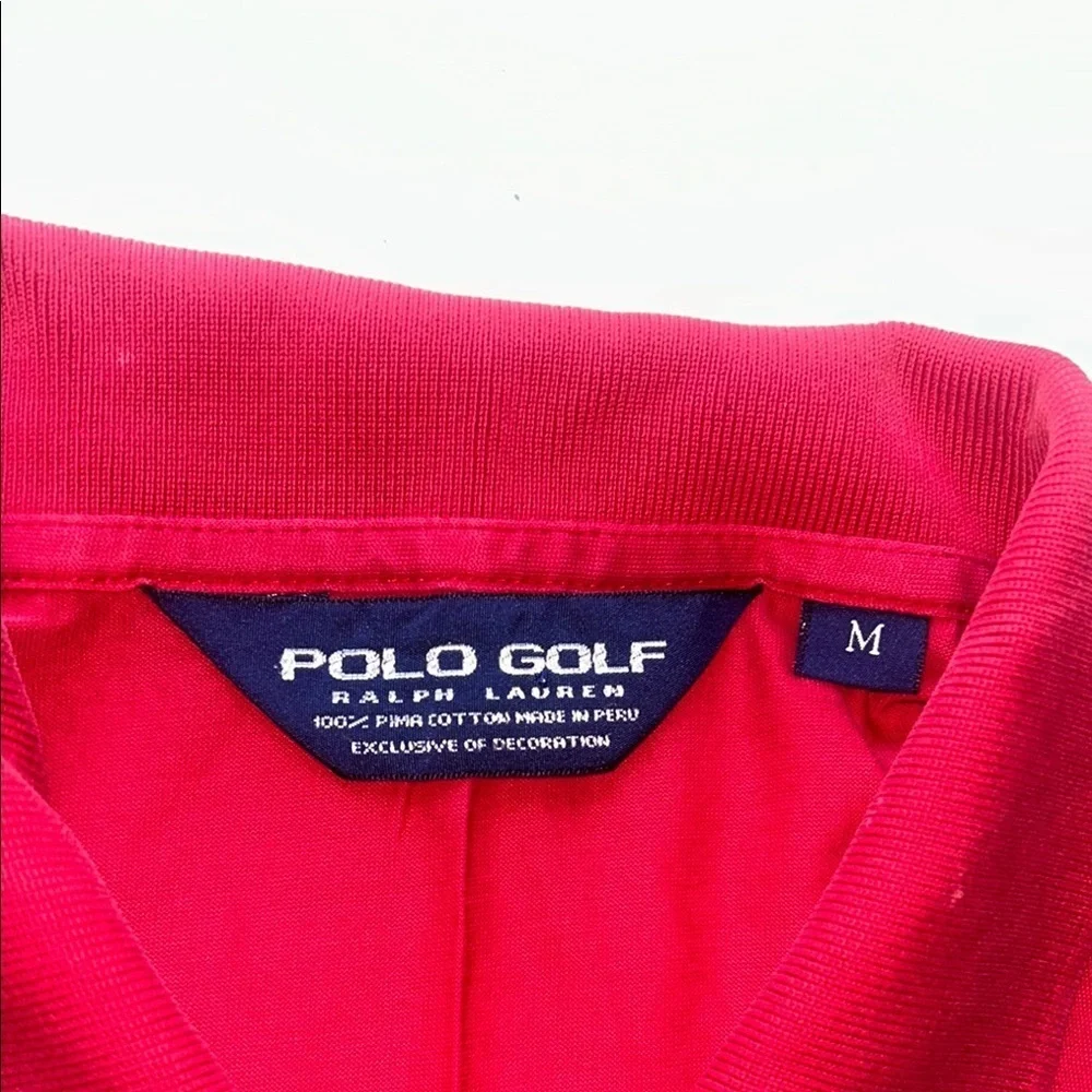 Ralph Lauren Red Polo Shirt with Classic Collar and Logo